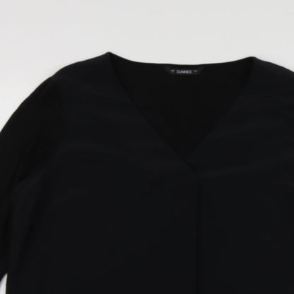 Womens UK Size L Dunnes Stores Black Basic Blouse