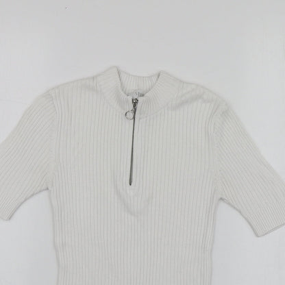 Womens UK Size 6 Savida White Pullover Jumper