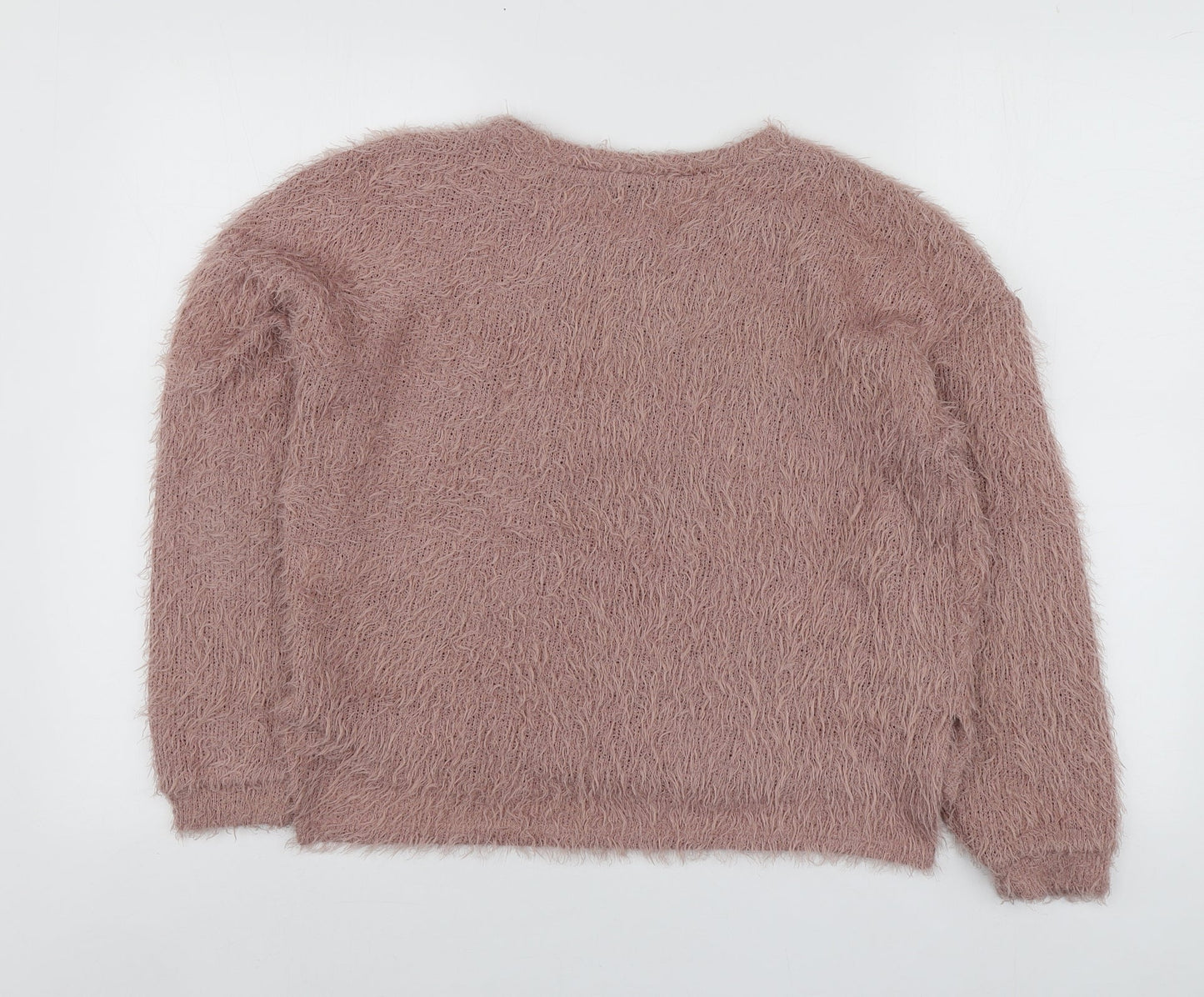 Primark Womens Pink Round Neck  Polyester Pullover Jumper Size XS