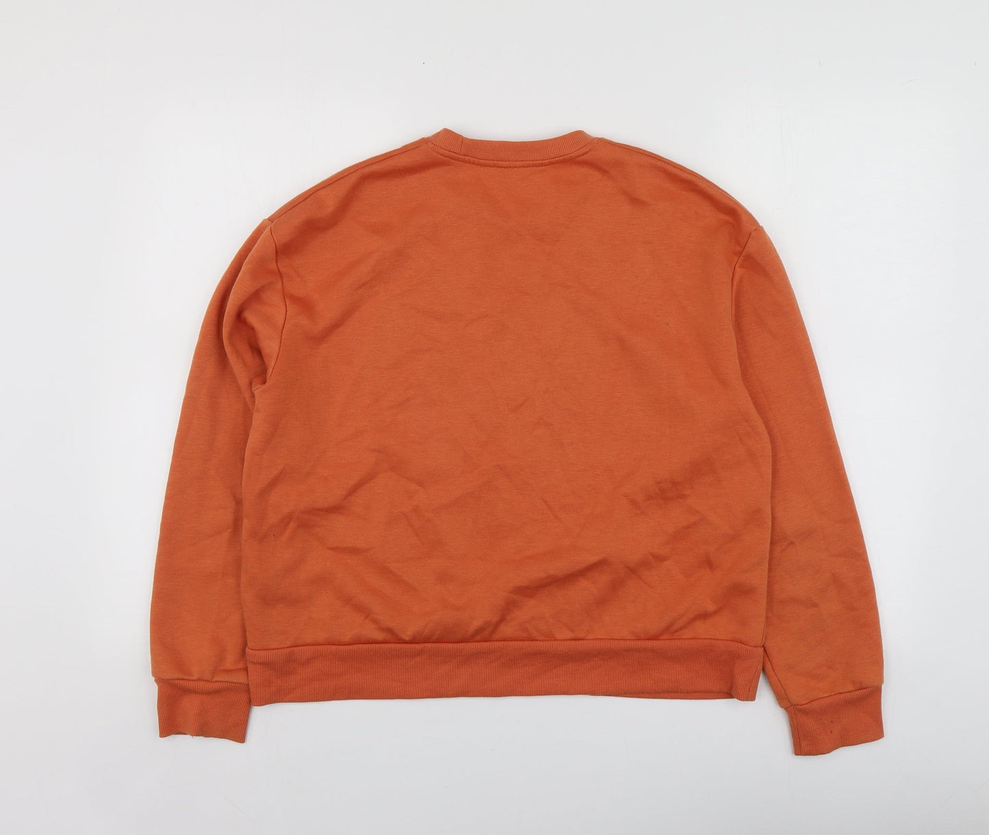 Primark Womens Orange  Polyester Pullover Hoodie Size S