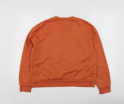 Primark Womens Orange  Polyester Pullover Hoodie Size S