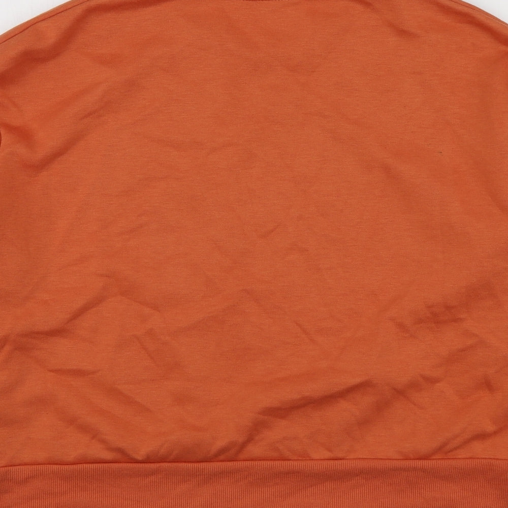 Primark Womens Orange  Polyester Pullover Hoodie Size S