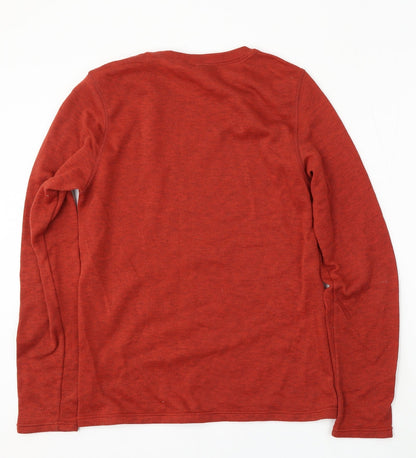 Decathlon Mens Red Round Neck  Polyester Pullover Jumper Size M