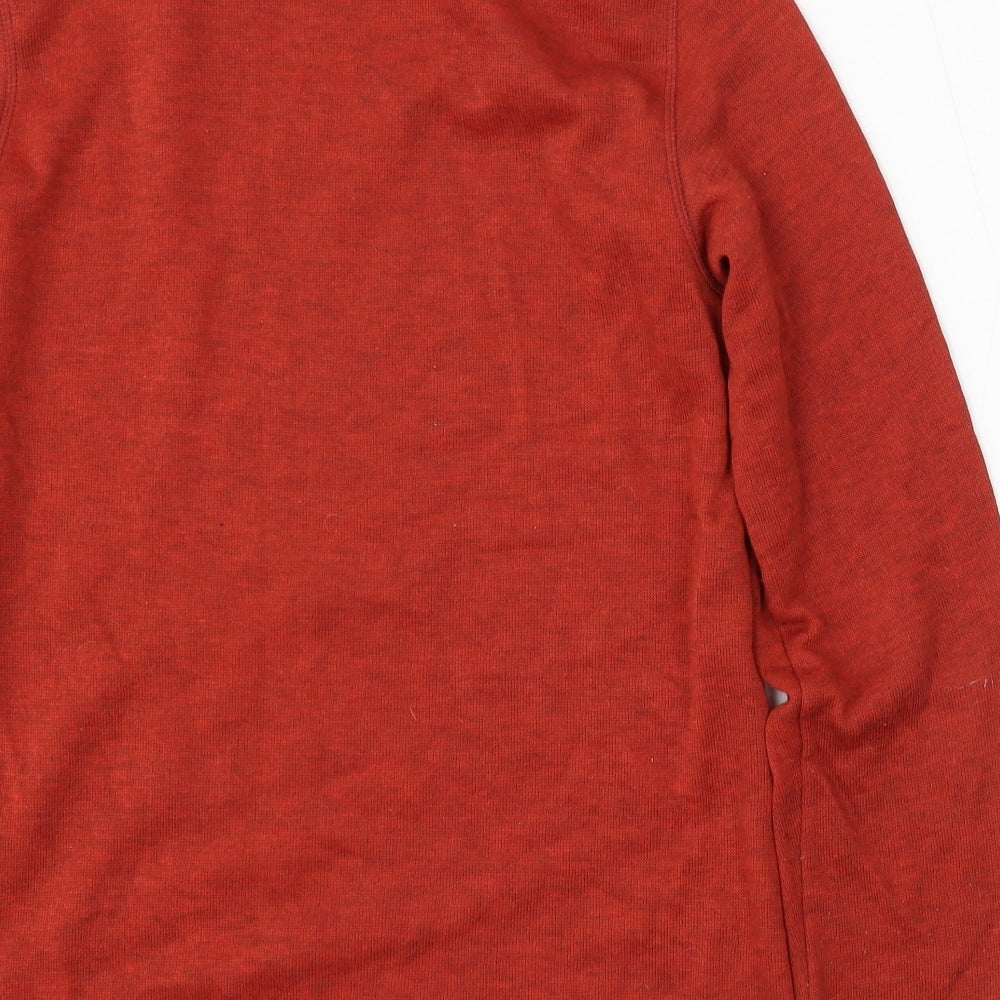 Decathlon Mens Red Round Neck  Polyester Pullover Jumper Size M