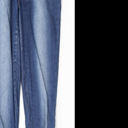 Dunnes Stores Womens Blue  Cotton Skinny Jeans Size 8 L30 in Regular Button