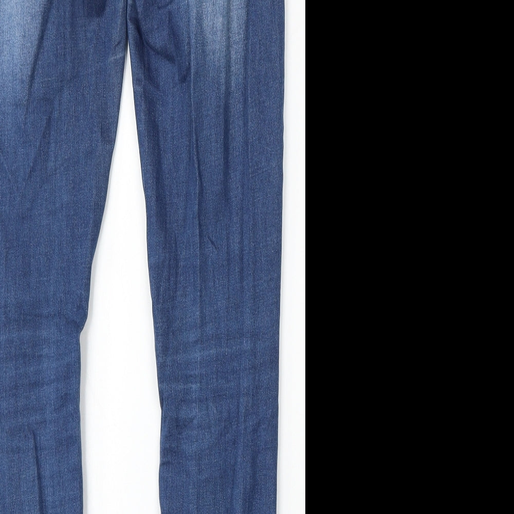 Dunnes Stores Womens Blue  Cotton Skinny Jeans Size 8 L30 in Regular Button
