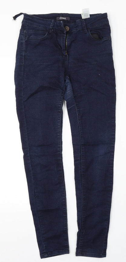 Womens UK Size 8 Marks and Spencer Regular Fit Skinny Blue Jeans