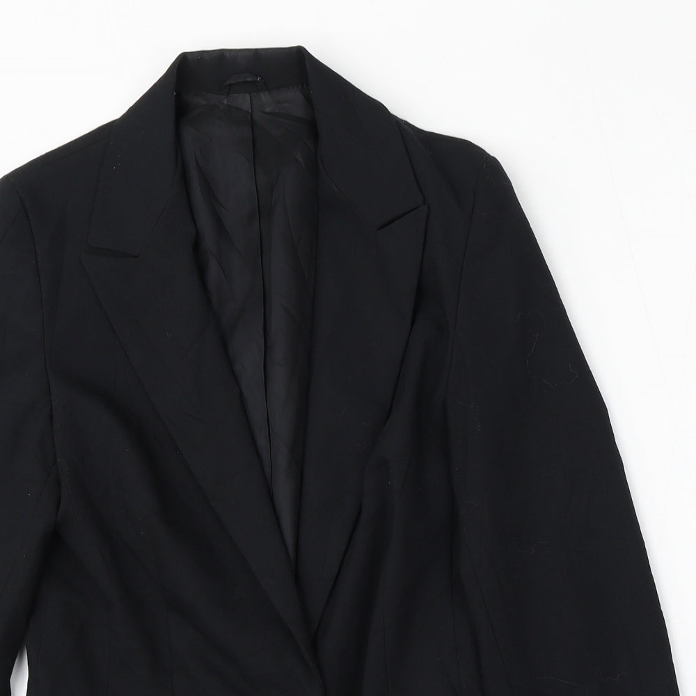 Warehouse Womens Black  Polyester Jacket Suit Size 8