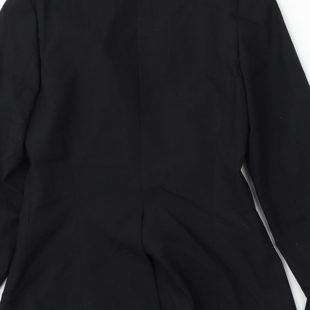 Warehouse Womens Black  Polyester Jacket Suit Size 8