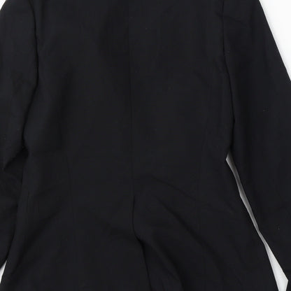Warehouse Womens Black  Polyester Jacket Suit Size 8