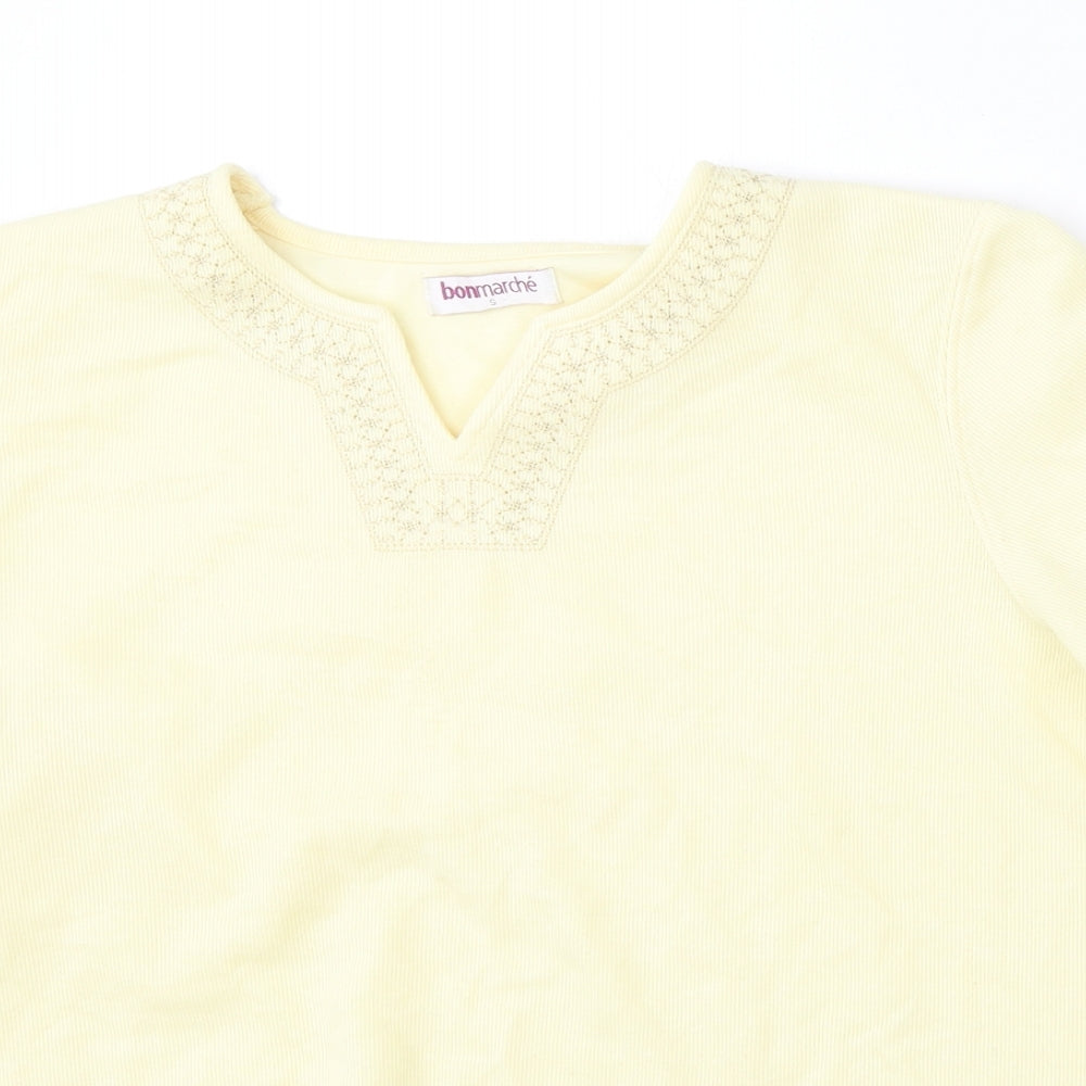 Womens UK Size S Bonmarché Yellow Pullover Jumper