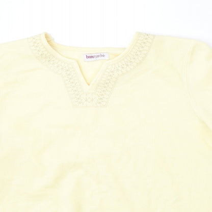 Womens UK Size S Bonmarché Yellow Pullover Jumper