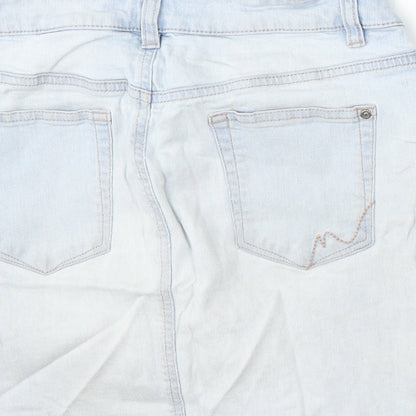 NEXT Womens Blue  Cotton Straight & Pencil Skirt Size 8