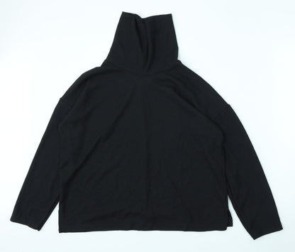 Nuova Collezione Womens Black High Neck  Viscose Pullover Jumper Size L