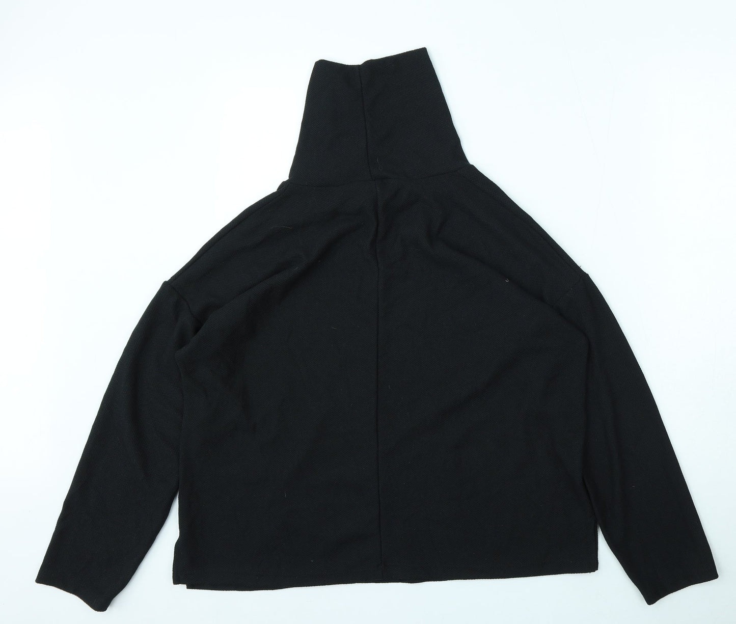 Nuova Collezione Womens Black High Neck  Viscose Pullover Jumper Size L