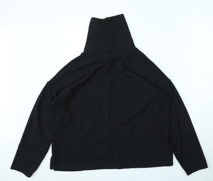 Nuova Collezione Womens Black High Neck  Viscose Pullover Jumper Size L
