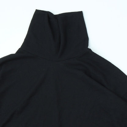 Nuova Collezione Womens Black High Neck  Viscose Pullover Jumper Size L
