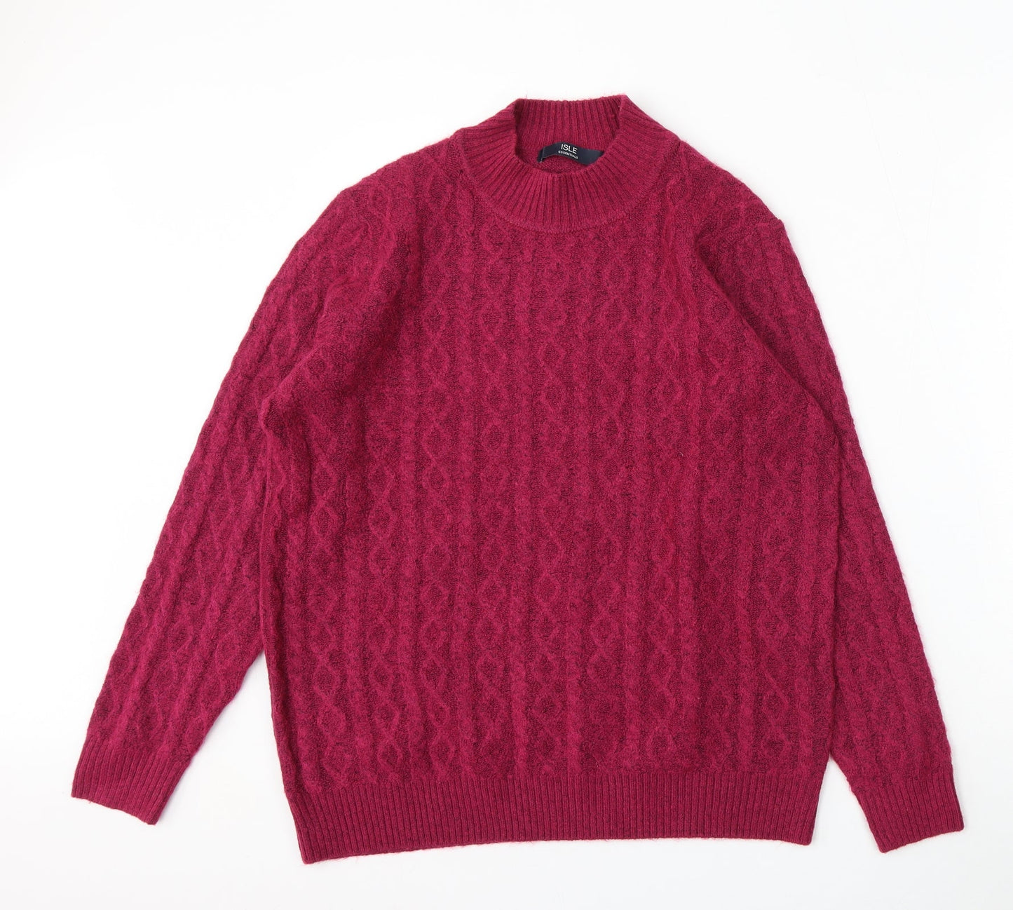 Womens UK Size M Isle Essentials Purple Pullover Jumper