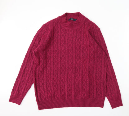 Womens UK Size M Isle Essentials Purple Pullover Jumper