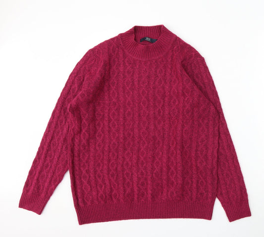 Womens UK Size M Isle Essentials Purple Pullover Jumper