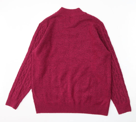 Womens UK Size M Isle Essentials Purple Pullover Jumper