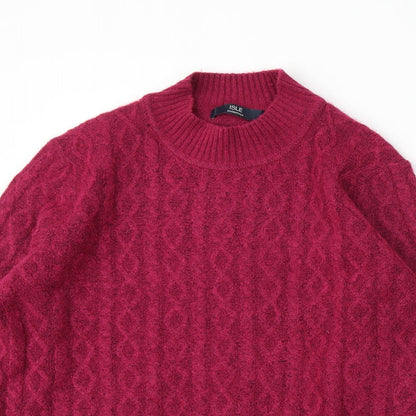 Womens UK Size M Isle Essentials Purple Pullover Jumper