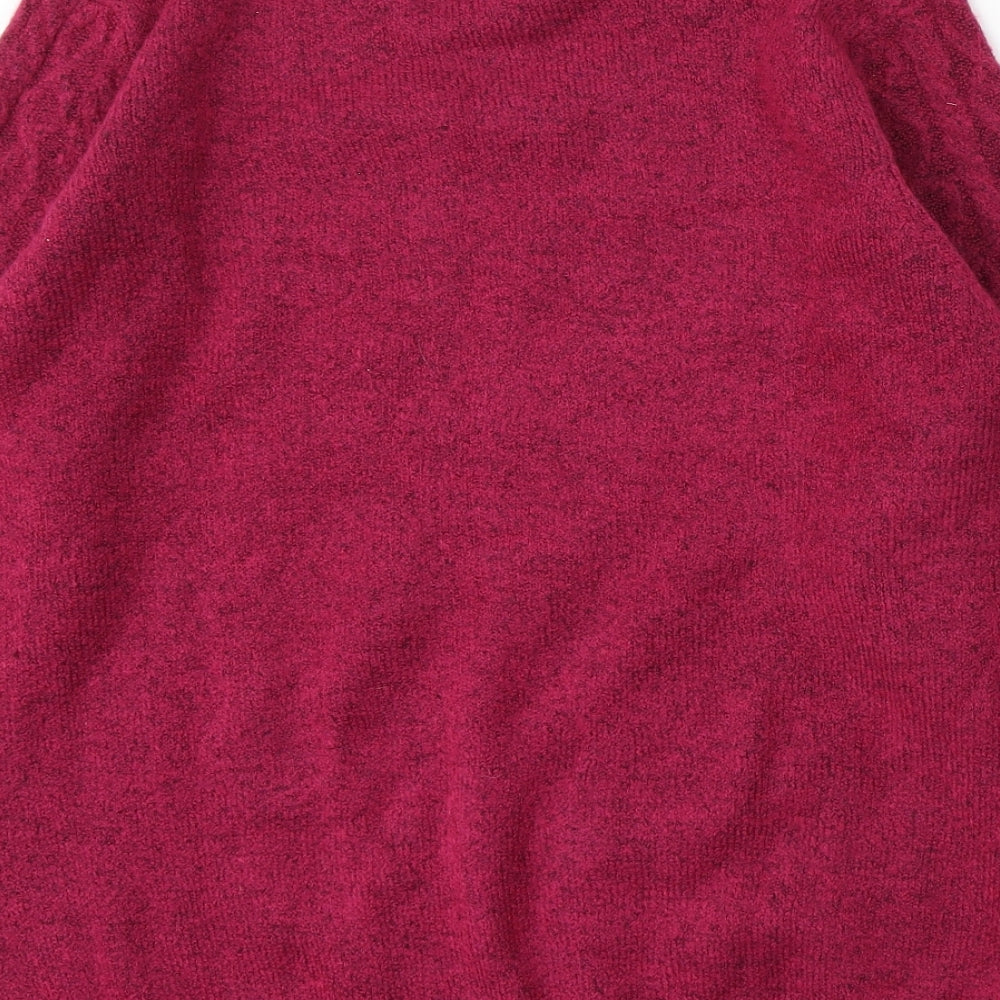 Womens UK Size M Isle Essentials Purple Pullover Jumper