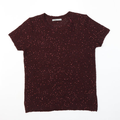 Womens UK Size 14 Marks and Spencer Red Pullover Jumper