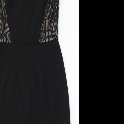 London Times Womens Black  Polyester Bodycon  Size 4  Round Neck