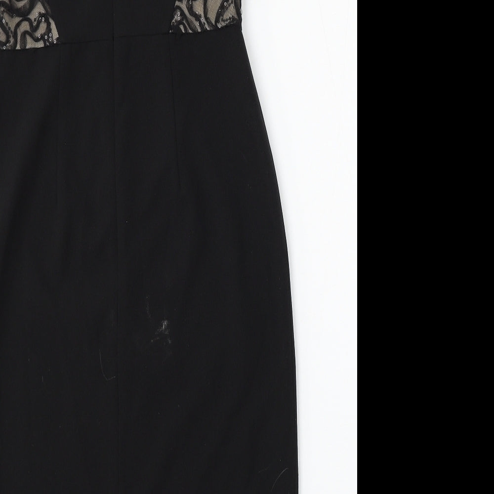 London Times Womens Black  Polyester Bodycon  Size 4  Round Neck
