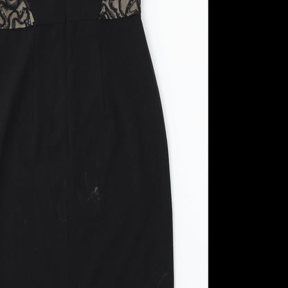 London Times Womens Black  Polyester Bodycon  Size 4  Round Neck