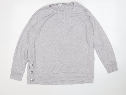 NEXT Womens Grey Round Neck  Polyester Pullover Jumper Size 14