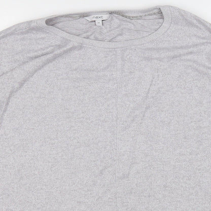 NEXT Womens Grey Round Neck  Polyester Pullover Jumper Size 14