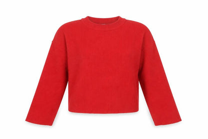 Womens UK Size S Bershka Red Pullover Jumper
