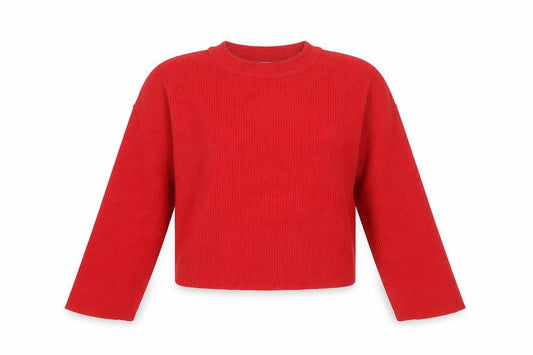 Womens UK Size S Bershka Red Pullover Jumper