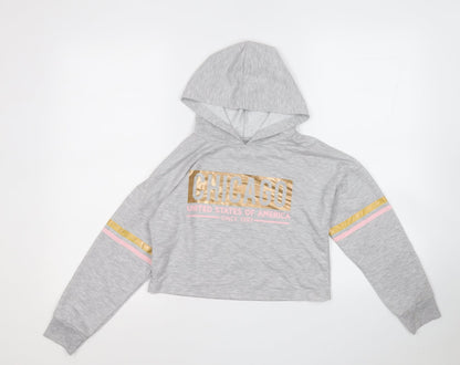 Sienna Dazzel Womens Grey  Acrylic Pullover Hoodie Size S   - Chicago