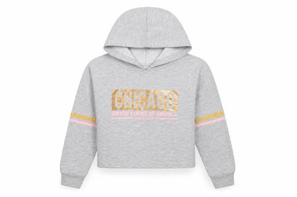Sienna Dazzel Womens Grey  Acrylic Pullover Hoodie Size S   - Chicago