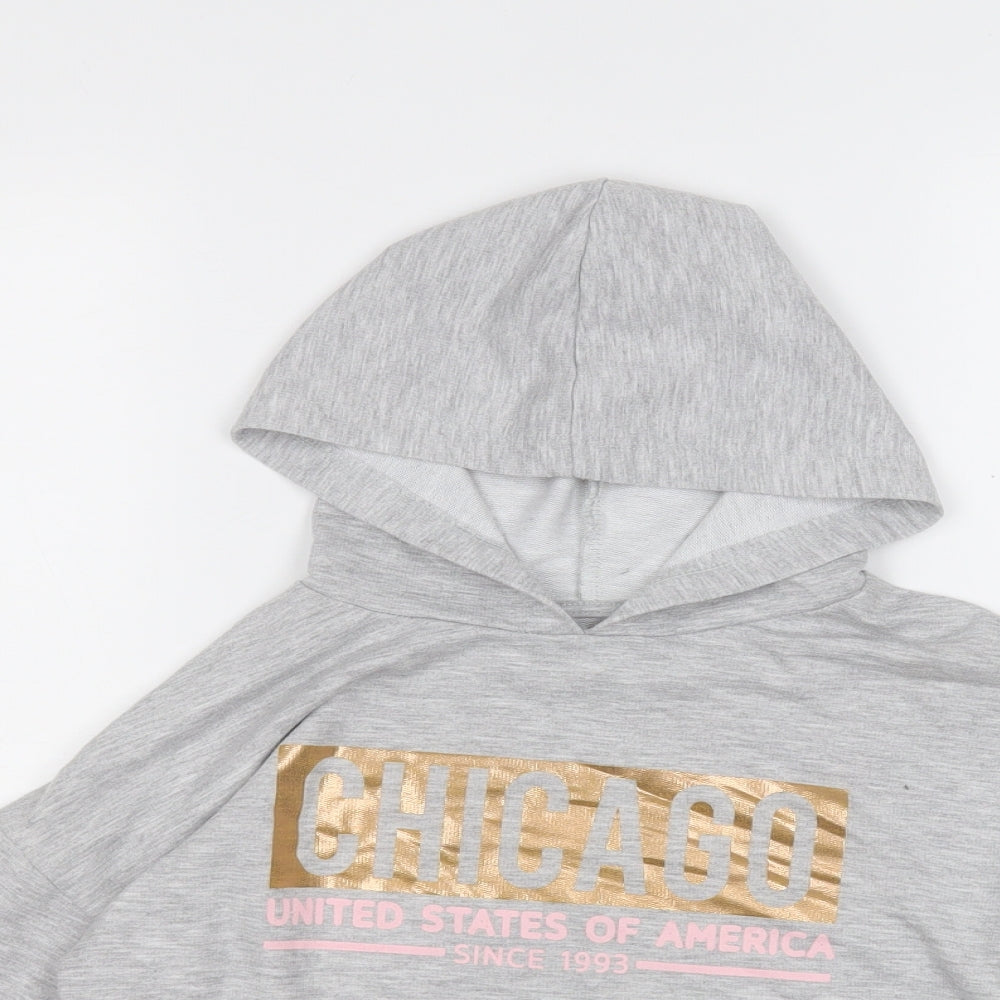 Sienna Dazzel Womens Grey  Acrylic Pullover Hoodie Size S   - Chicago