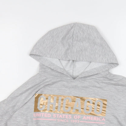 Sienna Dazzel Womens Grey  Acrylic Pullover Hoodie Size S   - Chicago