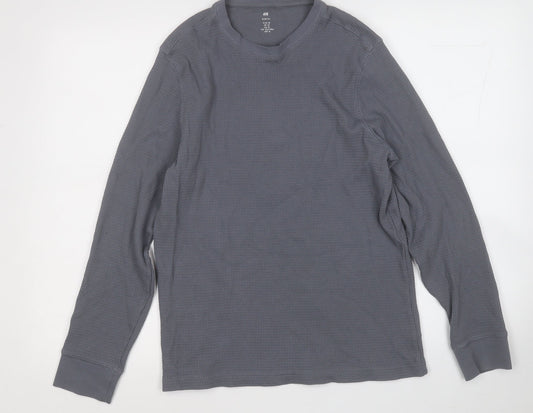 Mens UK Size M H&M Grey Pullover Sweatshirt