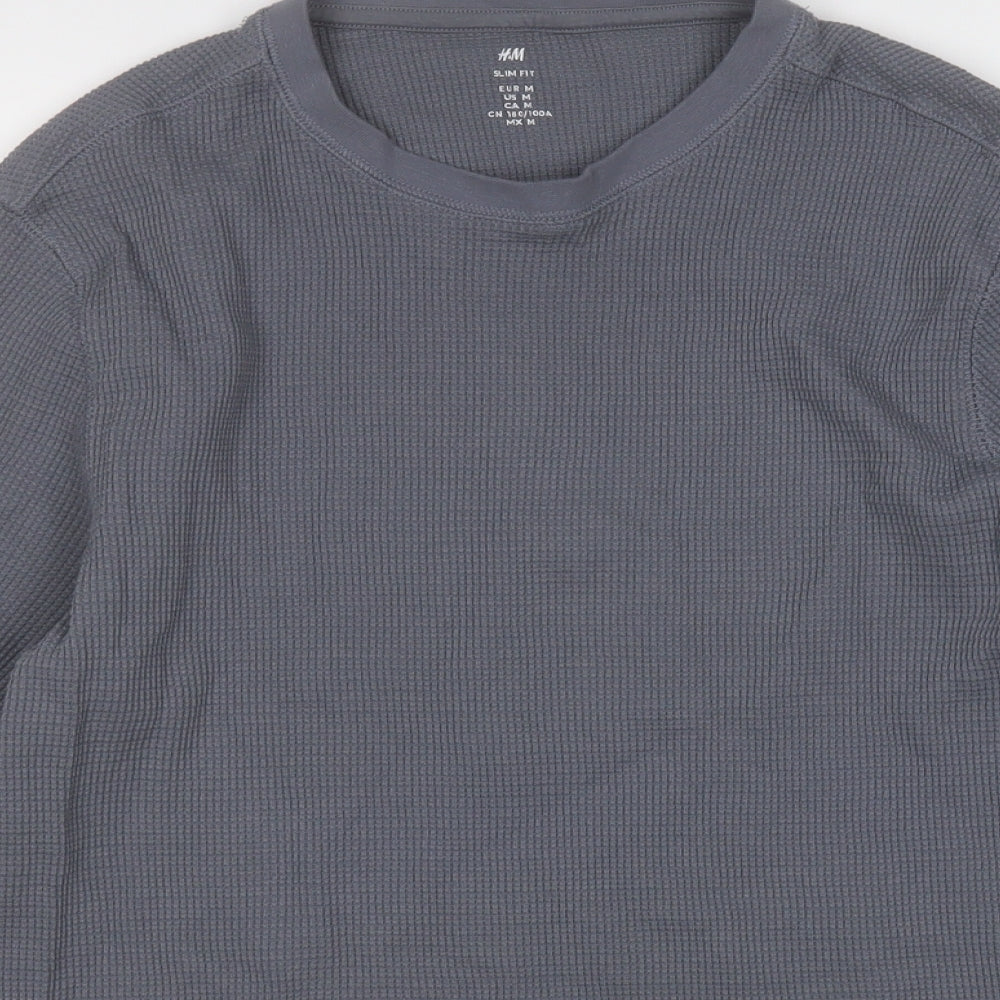 Mens UK Size M H&M Grey Pullover Sweatshirt