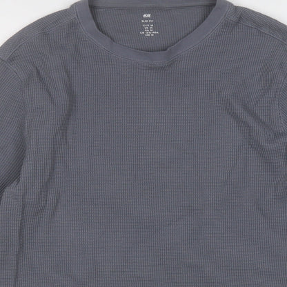 Mens UK Size M H&M Grey Pullover Sweatshirt