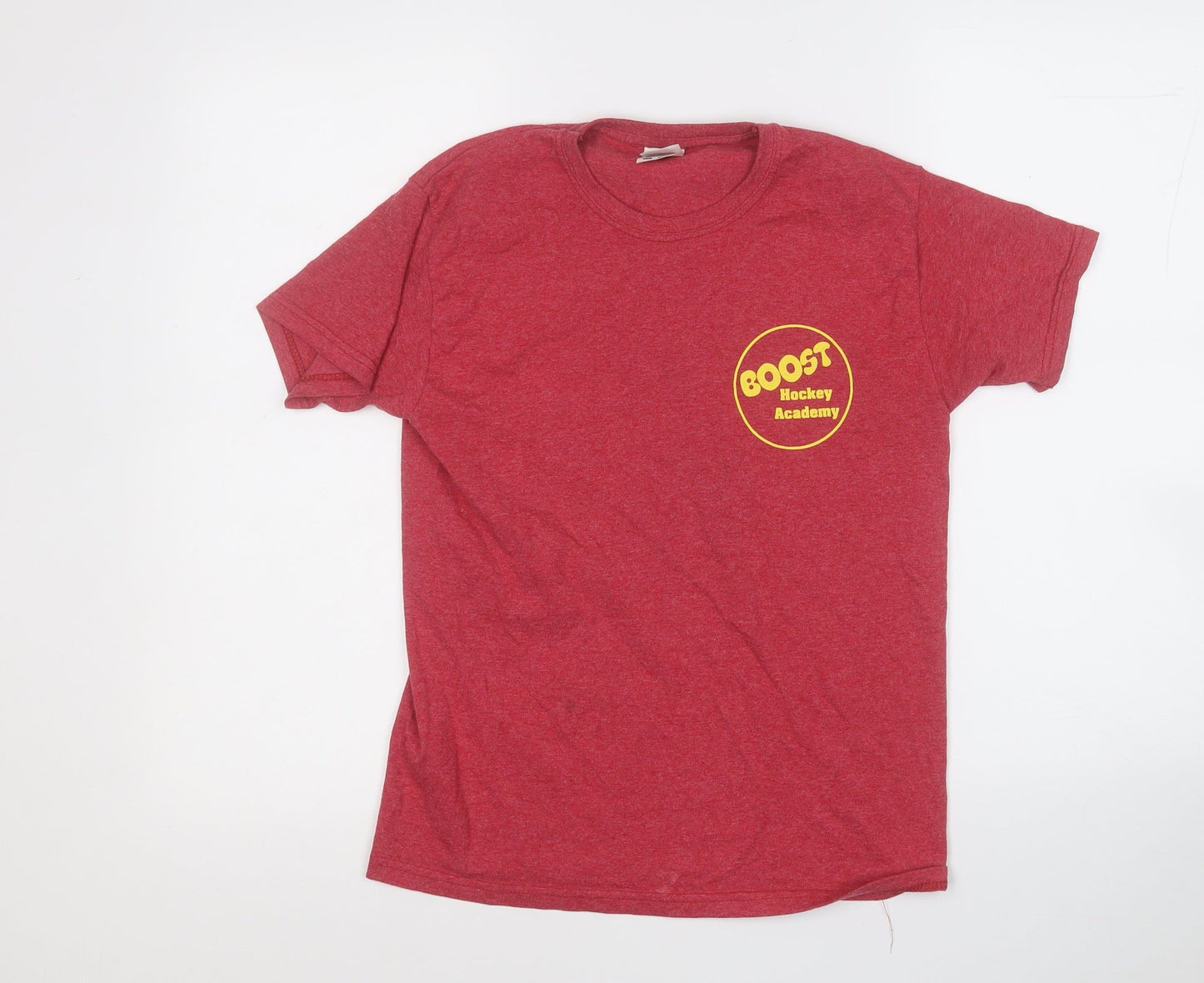 Fruit of the Loom Boys Red  Cotton Basic T-Shirt Size 9-10 Years Round Neck