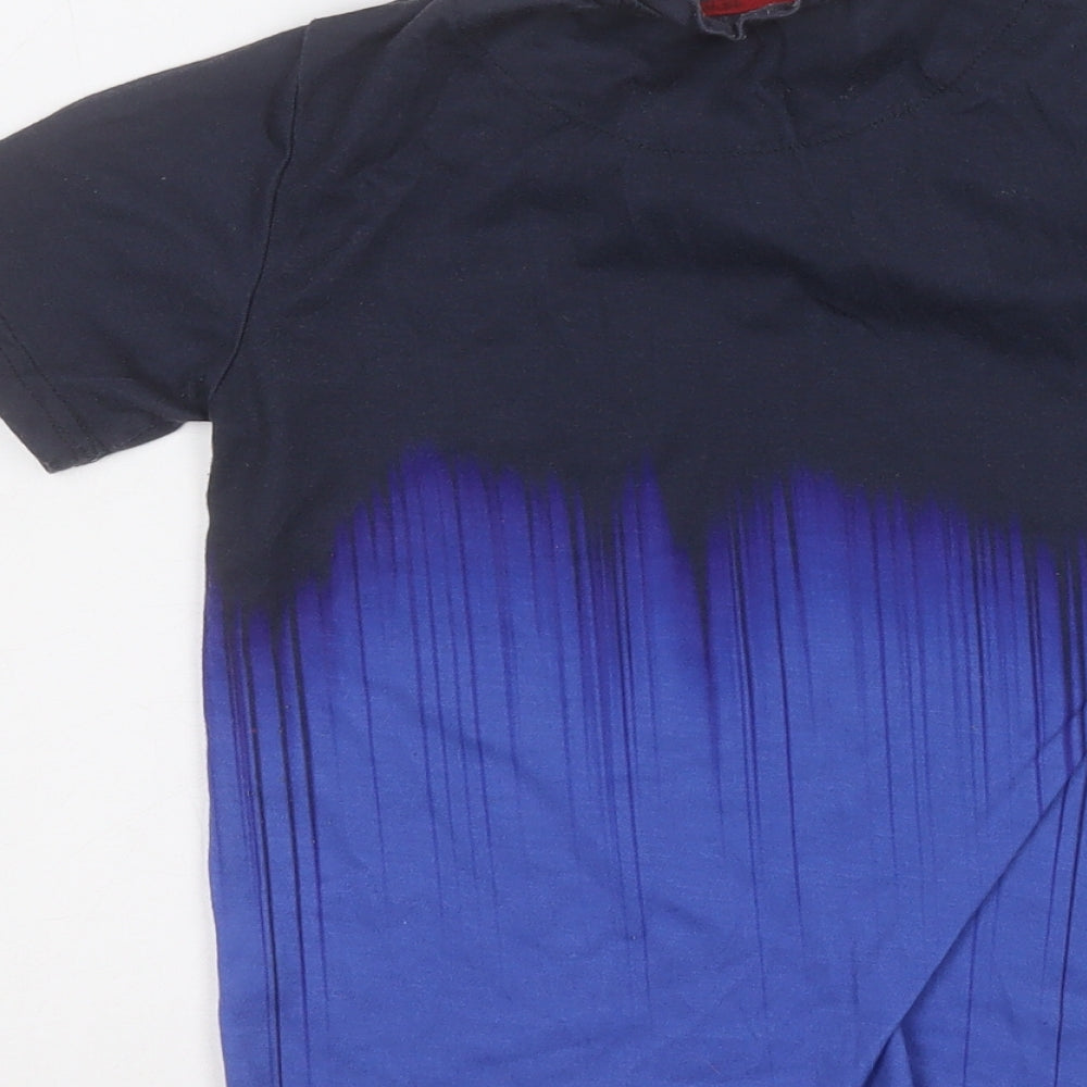 DFND Boys Blue  Polyester Basic T-Shirt Size S Round Neck