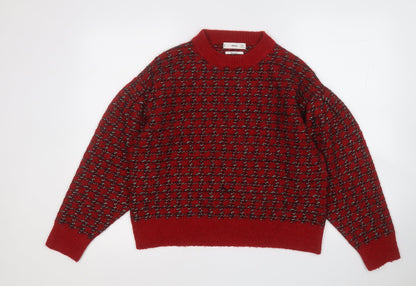Womens UK Size S MNG Red Pullover Jumper