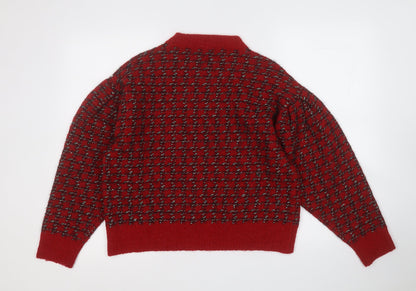 Womens UK Size S MNG Red Pullover Jumper