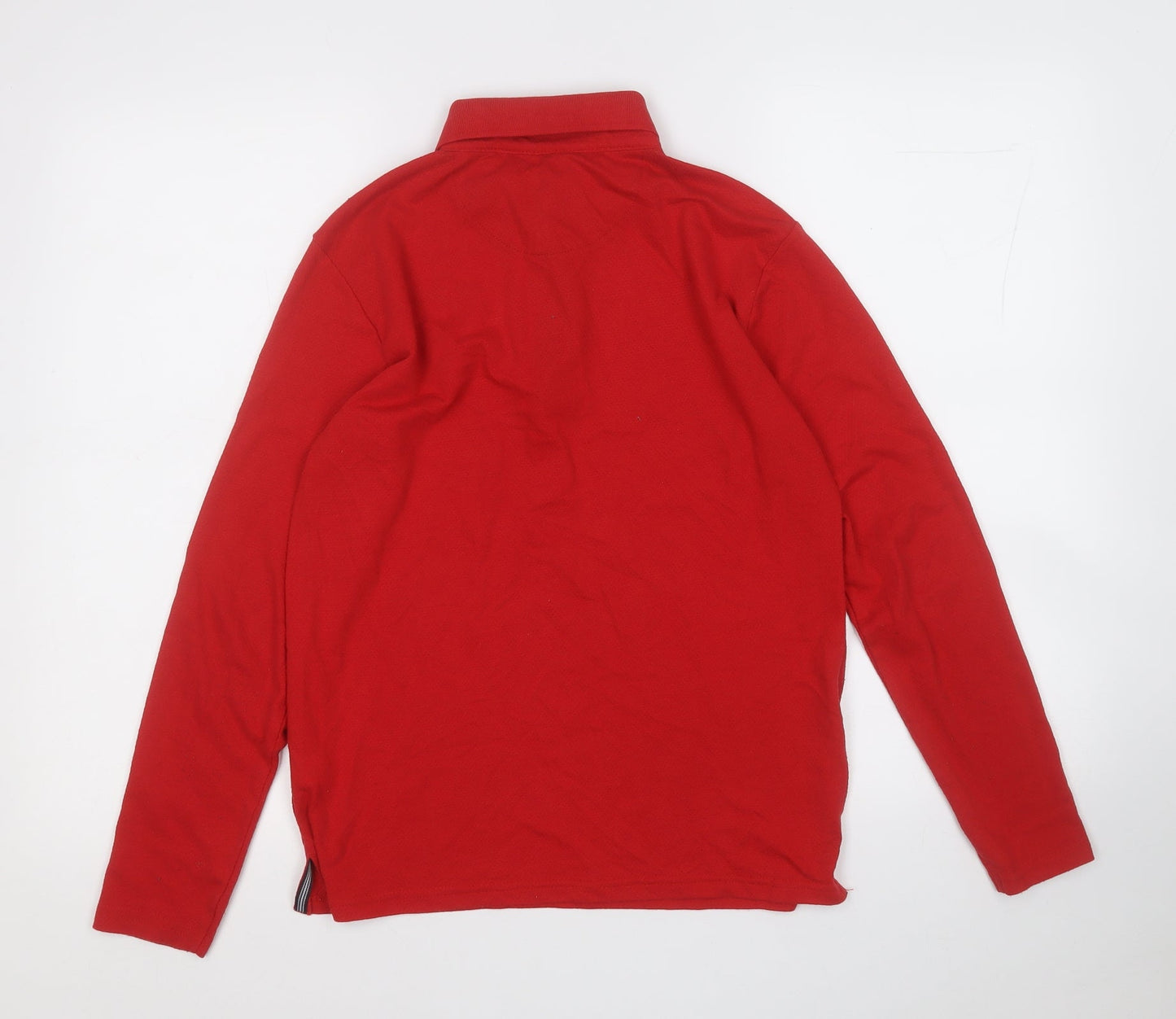 Dunnes Stores Boys Red  Polyester Basic Polo Size L Collared