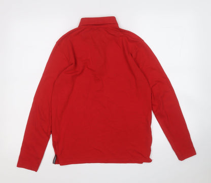 Dunnes Stores Boys Red  Polyester Basic Polo Size L Collared