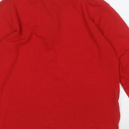 Dunnes Stores Boys Red  Polyester Basic Polo Size L Collared