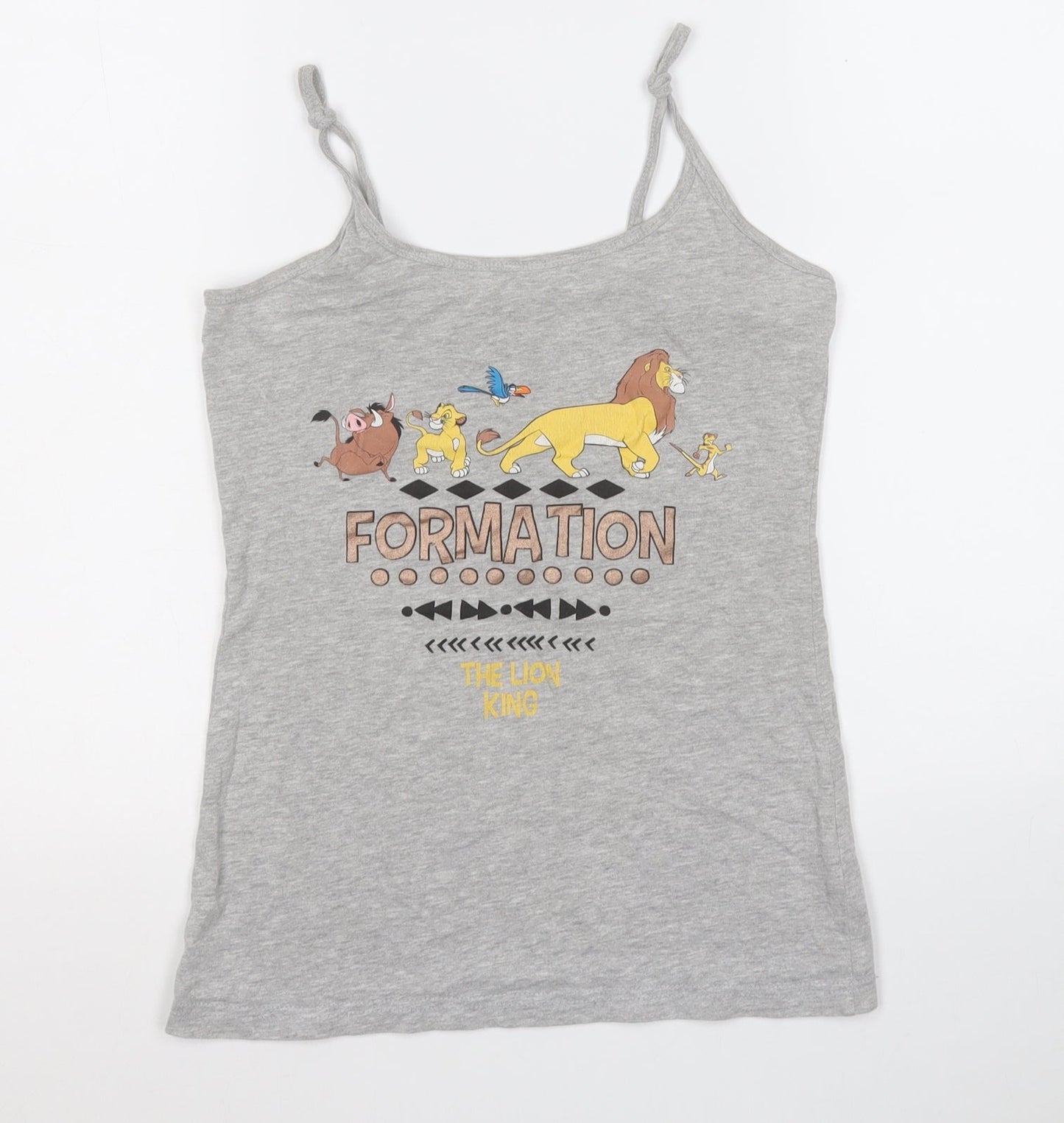 Womens UK Size 6 love to lounge Grey Basic Tank